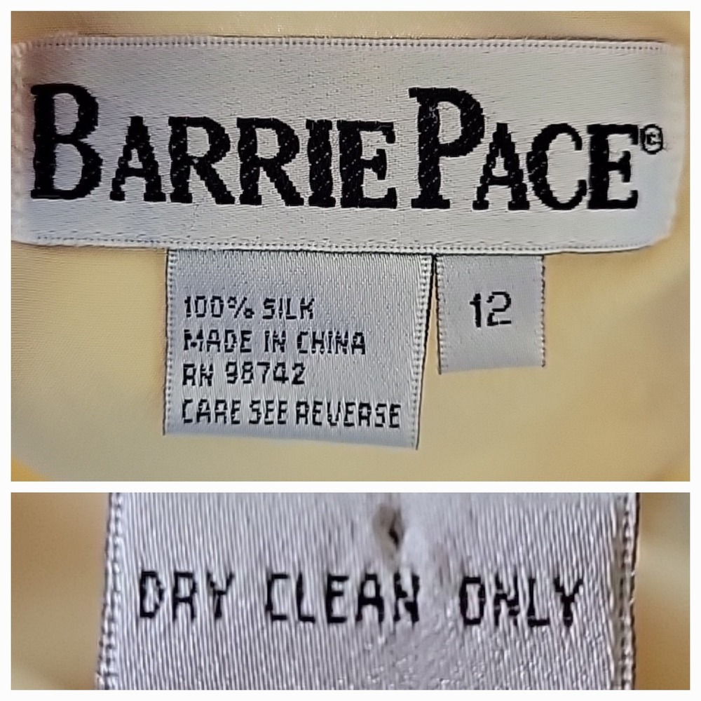 Vintage Barrie Pace Silk Blouse 12 Ivory Dolman Sleeve Elevated Chic Minimalist - Picture 9 of 10